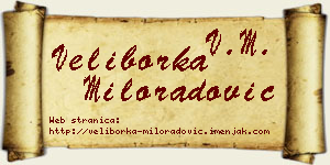 Veliborka Miloradović vizit kartica
